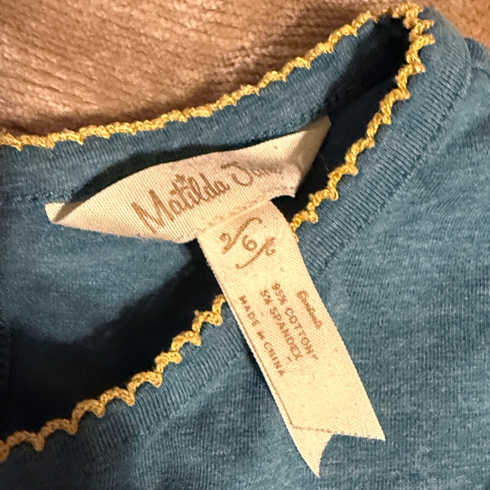 Matilda Jane Teal Dress with Gold Accents - Picture 2 of 2